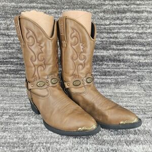 Vintage Laredo Faux‎ Leather Youth Cowboy Boots with Boot Straps size Size 5.5D
